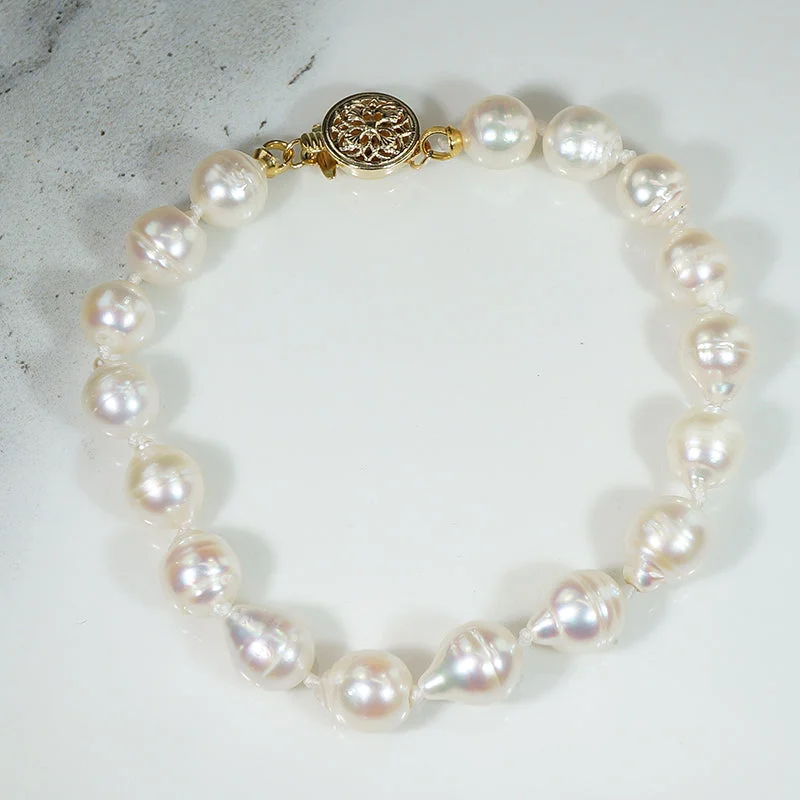 Baroque Cultured Pearl Bracelet with Gold Filled Clasp