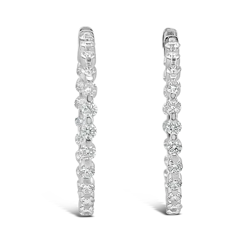 Diamond Hoop Earrings