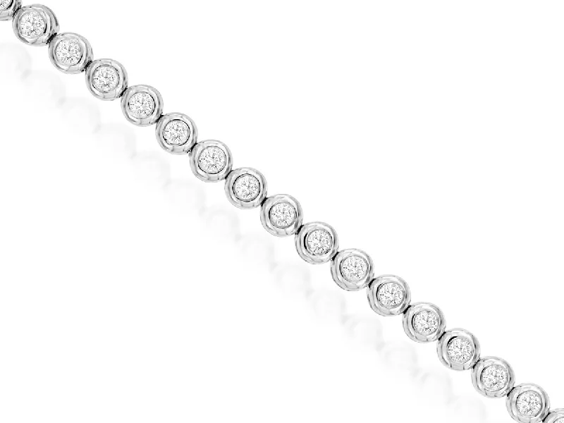 14K White Gold Diamond Tennis Bracelet