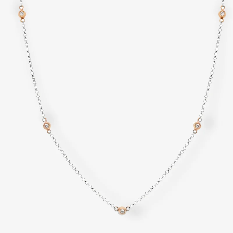 Pink Diamonds By The Yard 0.10CT Necklace