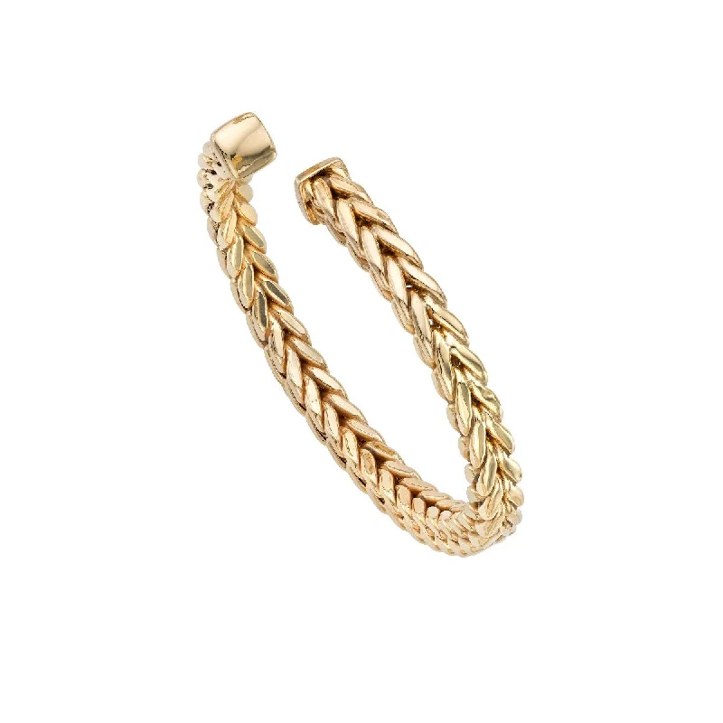 14K Yellow Gold Franco Cuff Bangle BG2366