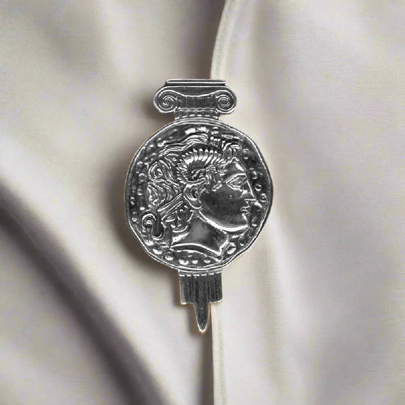 Lysimachus, Alexander the Great Brooch in Sterling Silver (K-83)