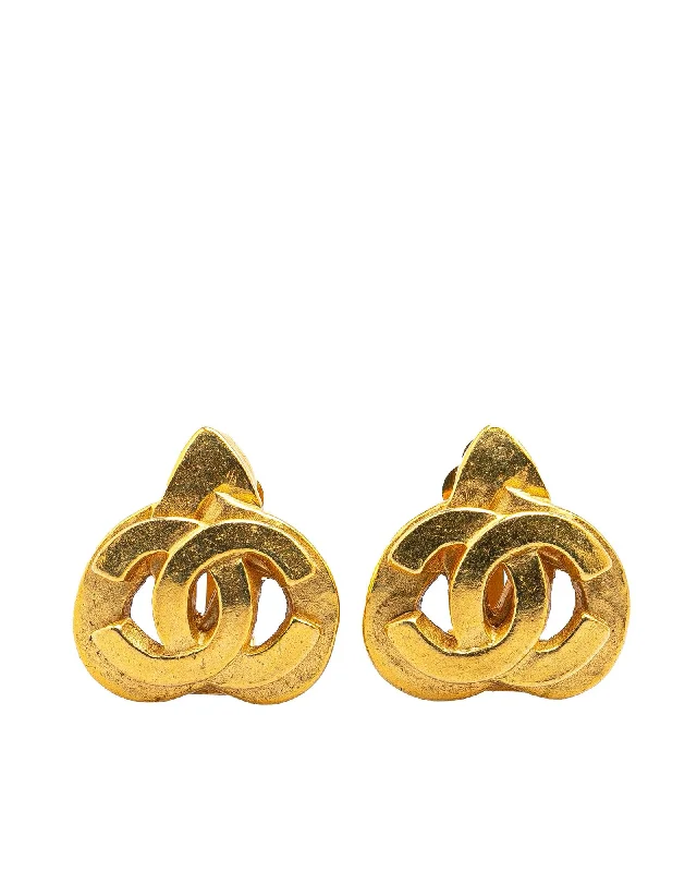 Gold Plated Heart Clip On Earrings