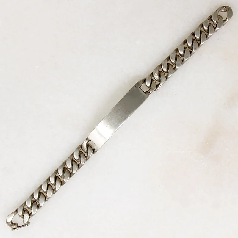 Substantial Sterling Silver Identity Bracelet