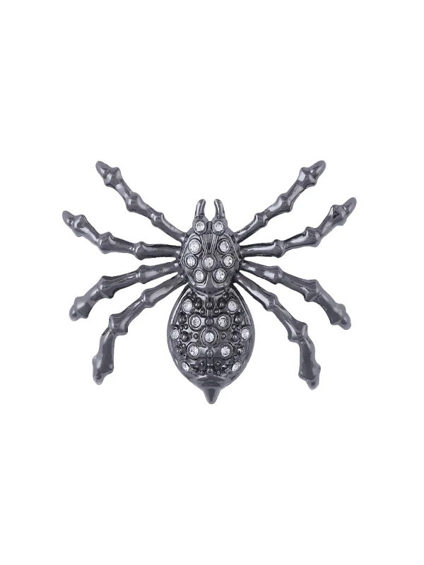 Creepy Designer Spider Insect Brooch