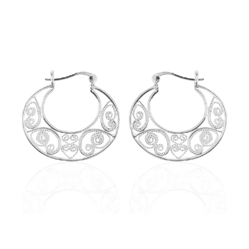 Rus Earrings, Silver