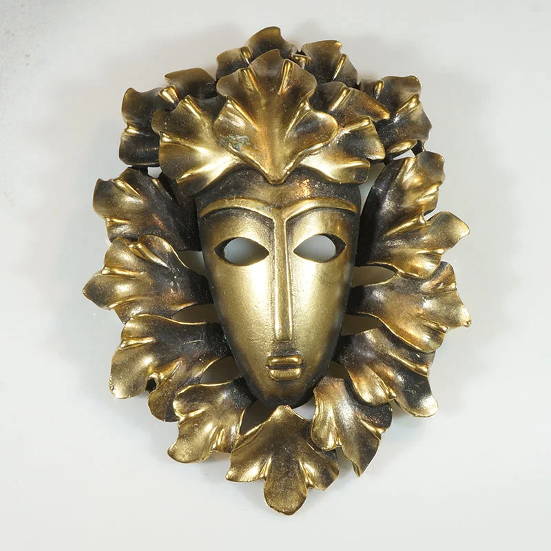 Uncanny Mask Brooch by Trifari