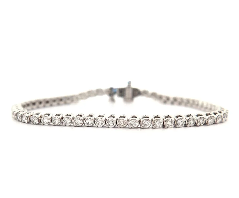 New 3.00ctw Round Diamond Prong Set Tennis Bracelet in 14K