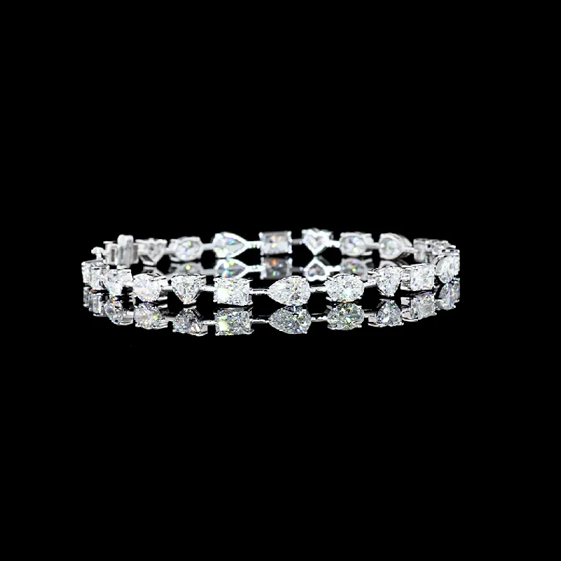 14K White Gold Lab Grown Diamond Bracelet BC1542