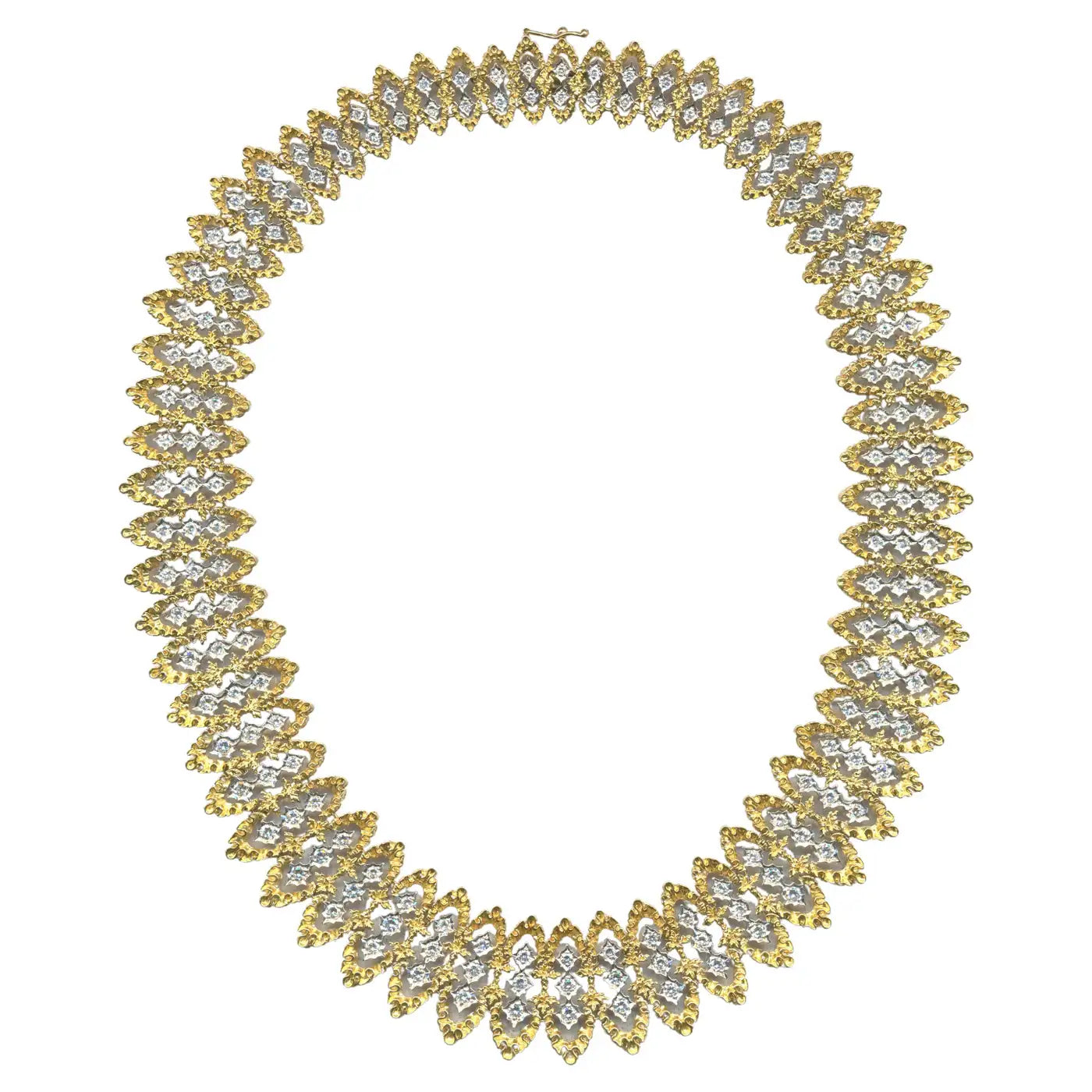 Impressive Heavy Diamond Necklace in 18k Yellow Gold [5 Ounces+] 7.00 carats