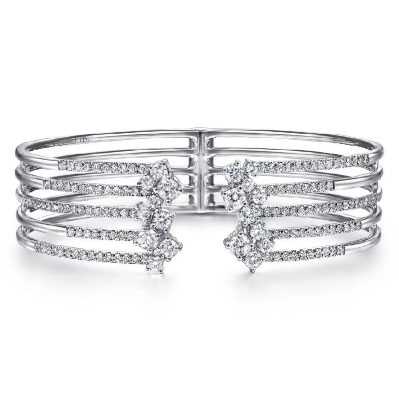 Gabriel & Co. - BG4365-65W84JJ - 18K White Gold Diamond Bangle