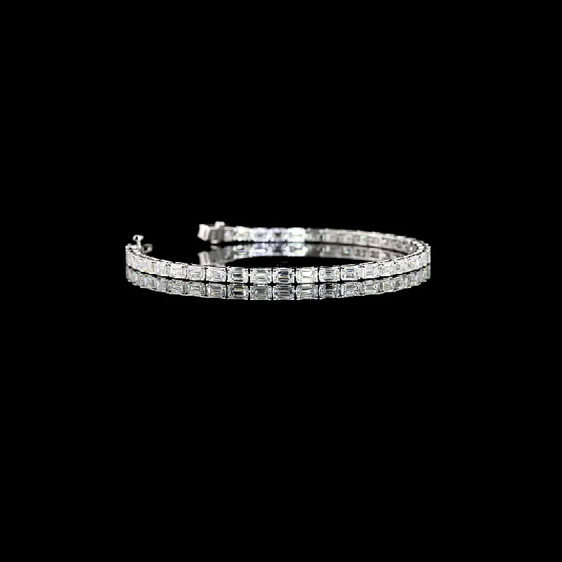 14K White Gold Lab Grown Diamond Tennis Bracelet BC1018