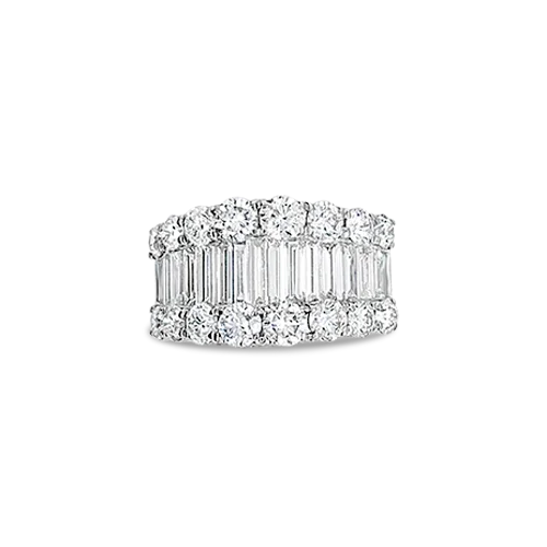 Wide Diamond Band Ring