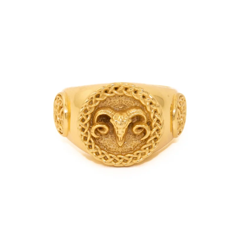 Gold "Celtic Aries" Ring