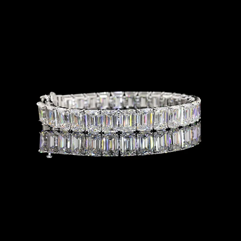 14K White Gold Lab Grown Diamond Tennis Bracelet BC880