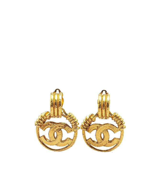 Gold Plated Swing Clip On Earrings