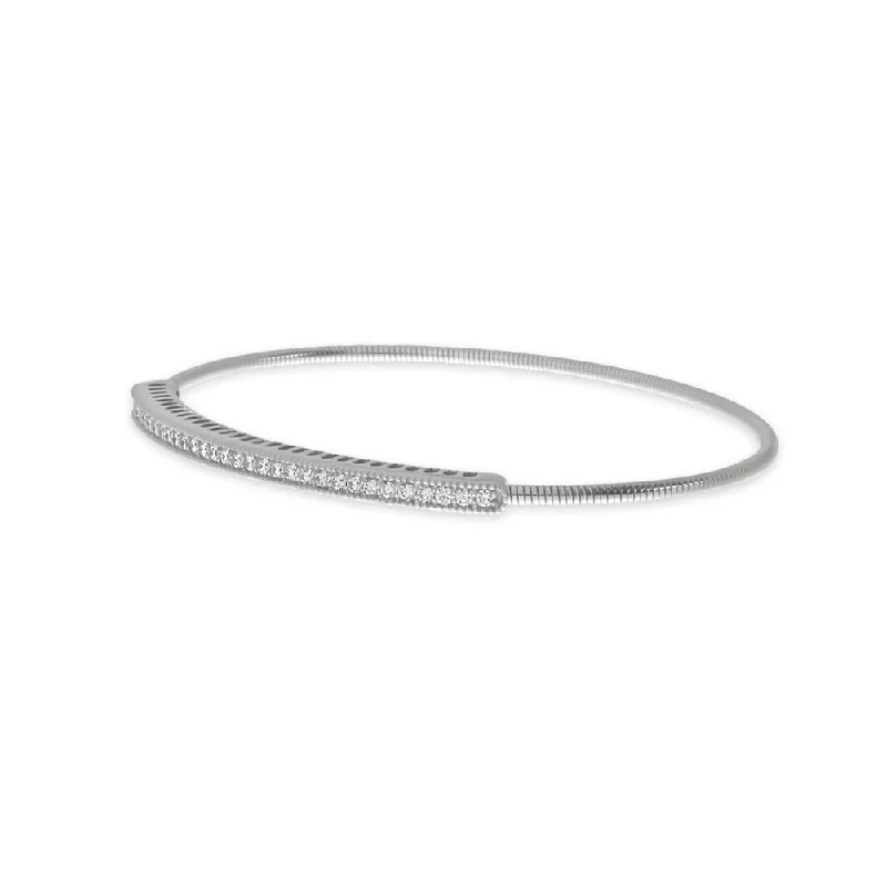 14K White Gold Diamond Expandable Bracelet BVB1060W