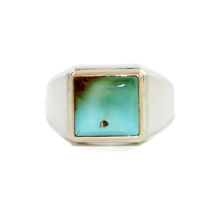 Royson Turquoise x 14k x Silver Ring 10.5