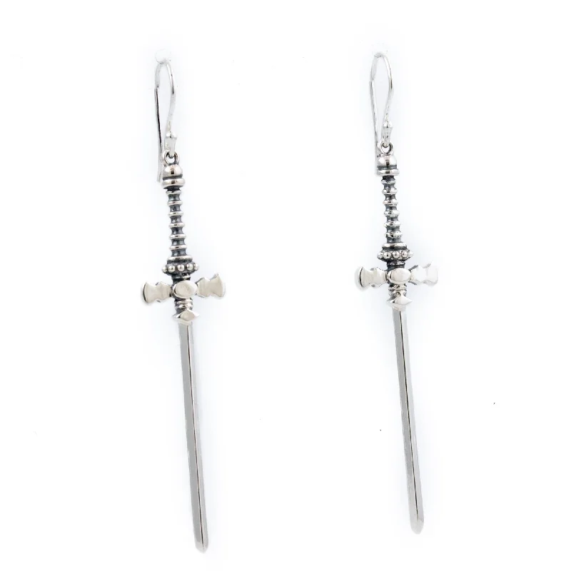 Sterling Silver "Defender" Earrings