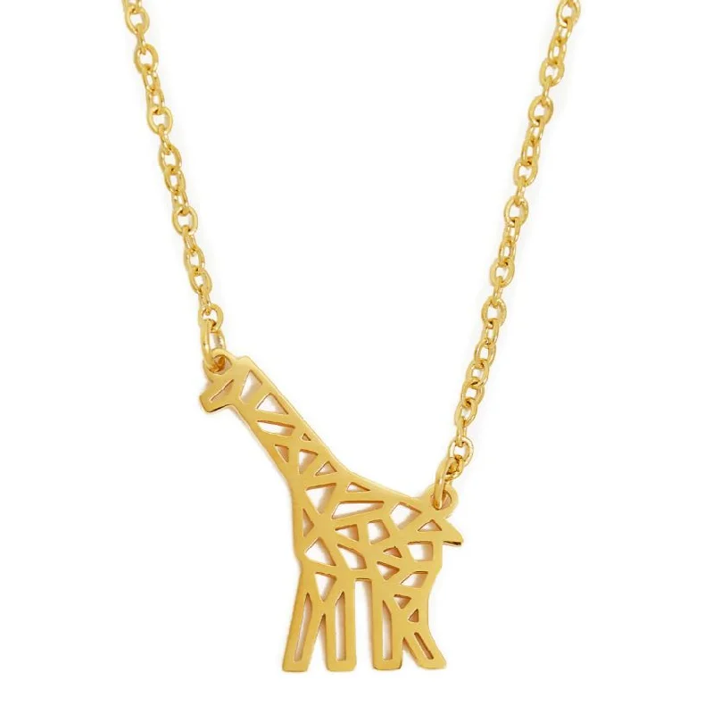 Annie Oak Giraffe Geometric Necklace