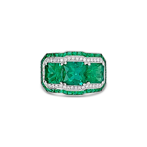 Emerald & Diamond Ring