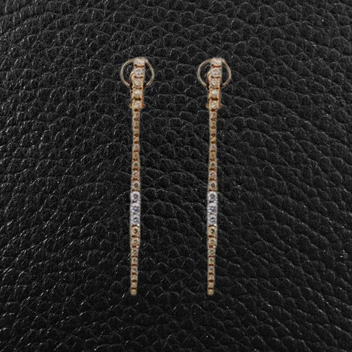 Diamond Straight Dangle Earrings