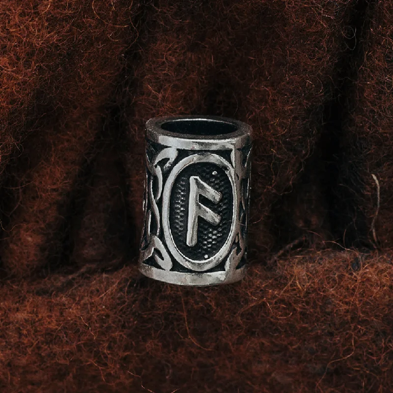 Ansuz Beard Ring, Silver