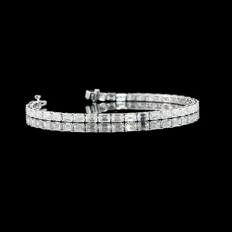 14K White Gold Lab Grown Diamond Tennis Bracelet BC1019