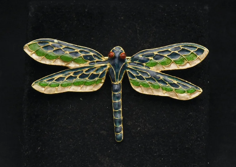 Vintage Louis Comfort Tiffany Reproduction Dragonfly Brooch