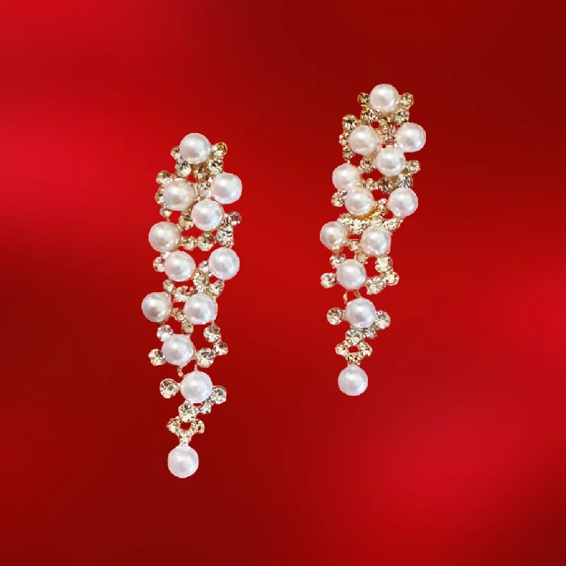 Faux Pearl Drop Earrings