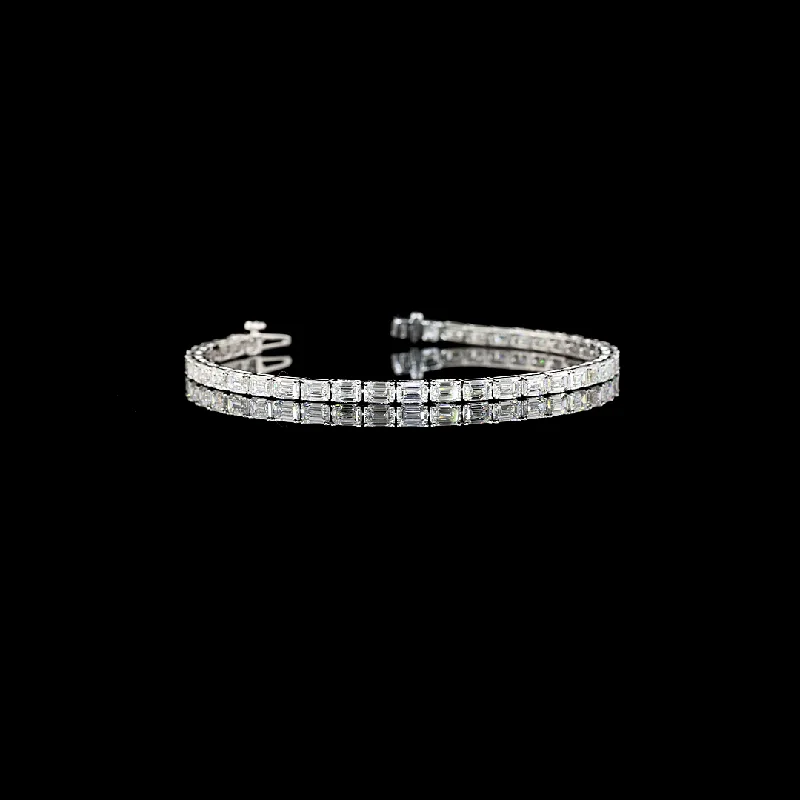 14K White Gold Lab Grown Diamond Tennis Bracelet BC1020