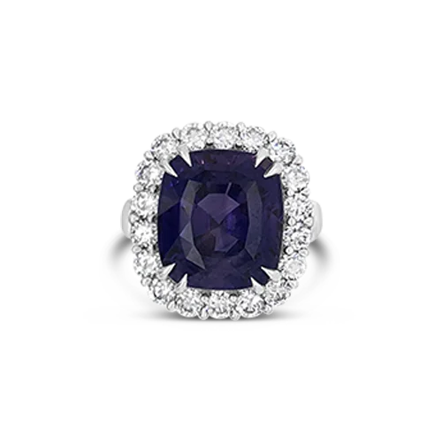 Violet Sapphire & Diamond Ring