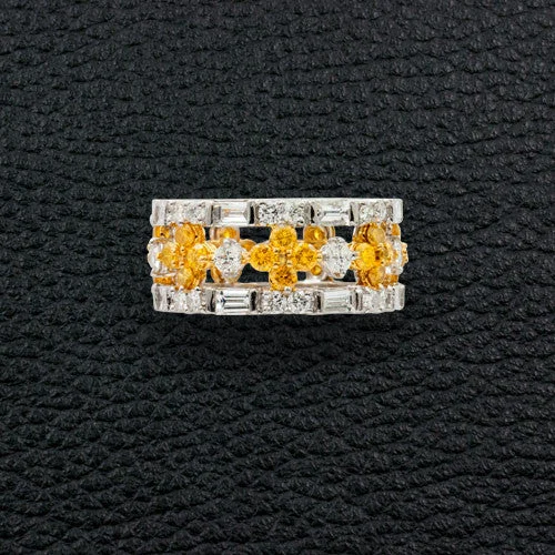 Yellow & White Diamond Ring