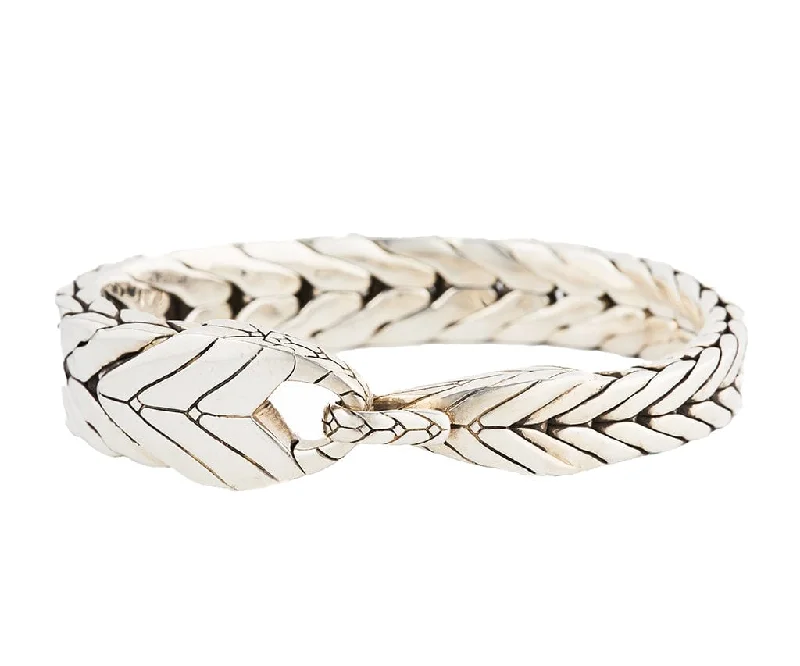 John Hardy Modern Chain Solid Bangle Bracelet in Sterling