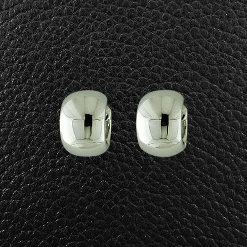 White Gold Huggie Earrings