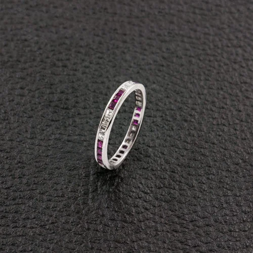 Ruby & Diamond Band Ring