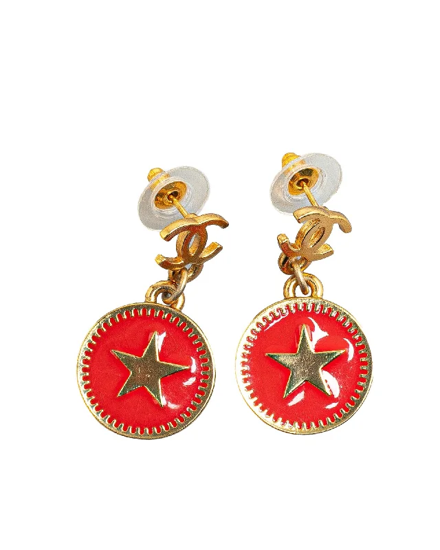 Gold Plated Mini Star Push Back Earrings