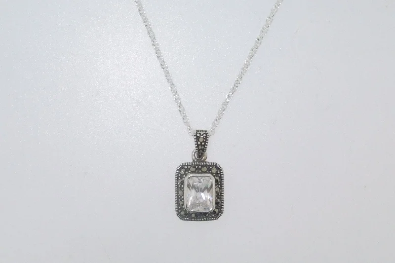 Clear Cubic Zirconia Necklace