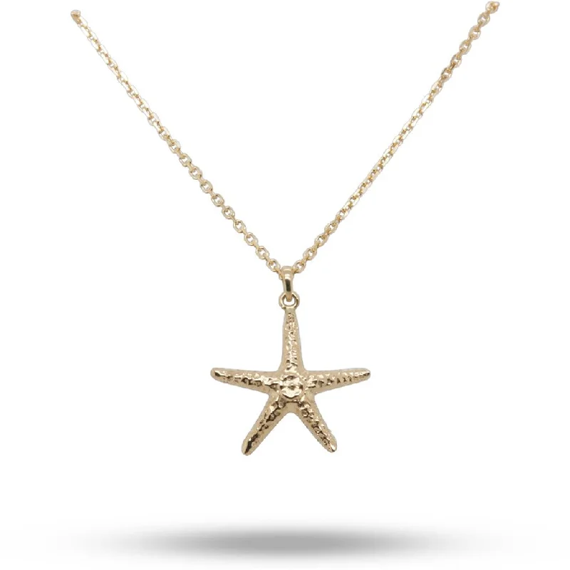 14k Yellow Gold Starfish Necklace