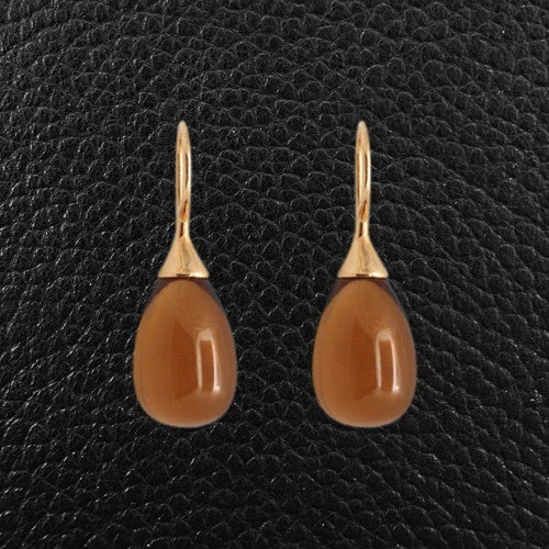 Smokey Topaz Drop Earrings