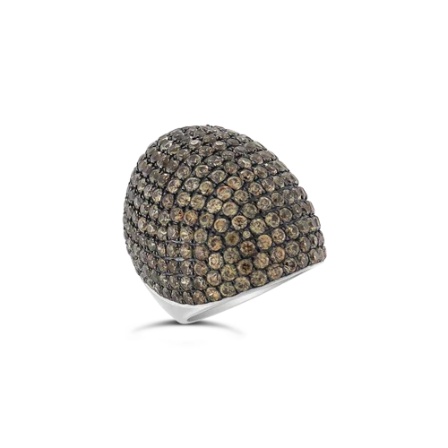 Brown Zircon Dome Ring