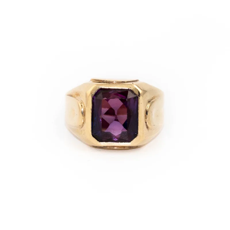 Purple Antique Glass Ring