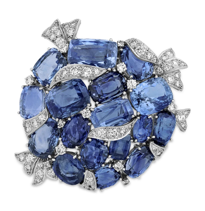 Vedura Ceylon Sapphire Brooch, 100.00 Carats