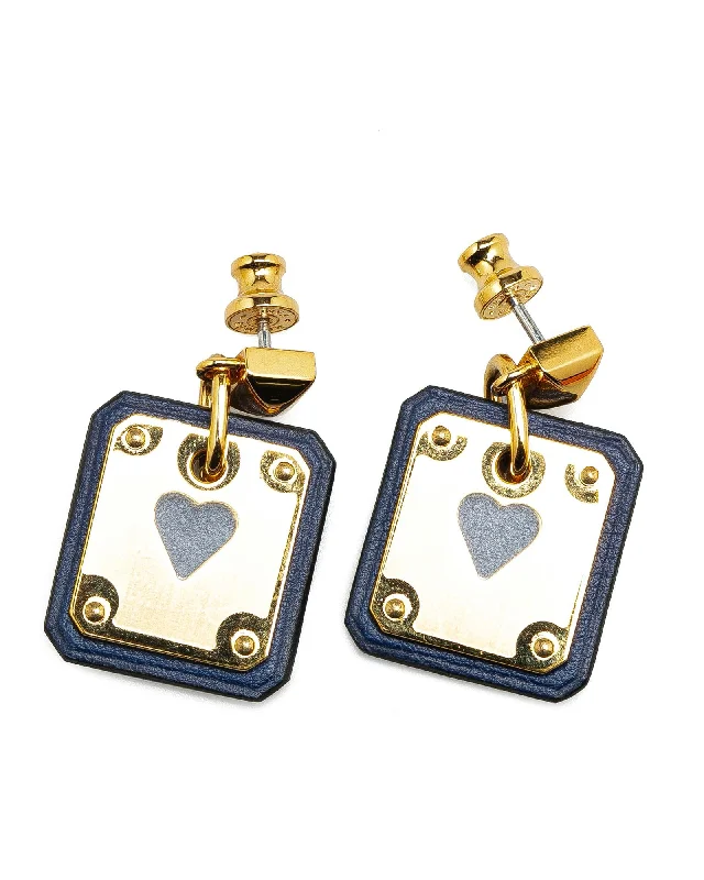 Gold Plated Swift As De Coeur Push Back Earrings