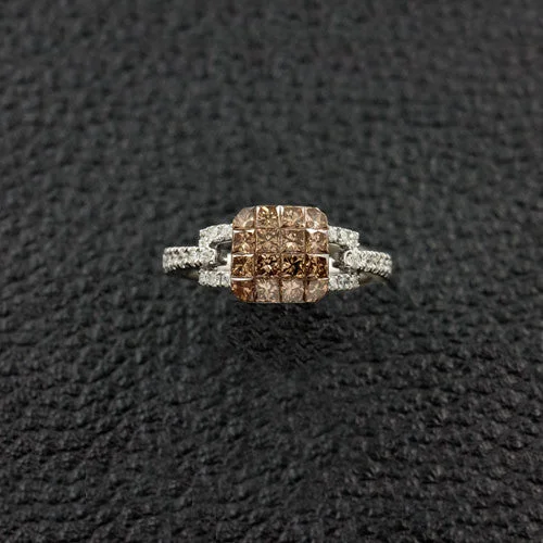 Brown & White Diamond Ring