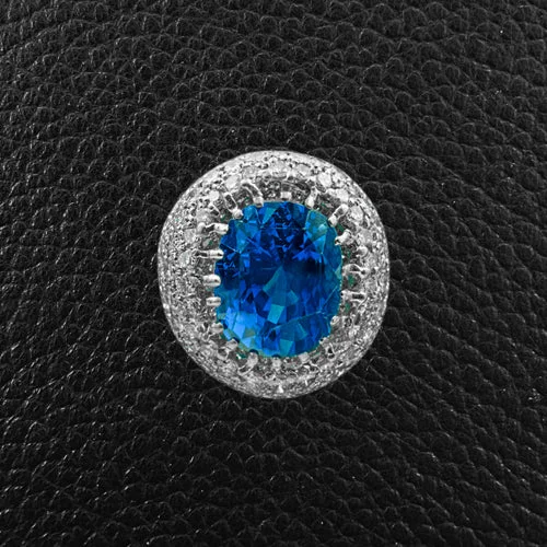 Burma Sapphire & Diamond Ring