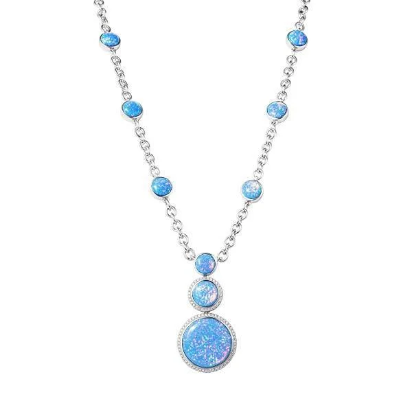 Sterling Silver Opal When Planets Align Necklace by Alamea