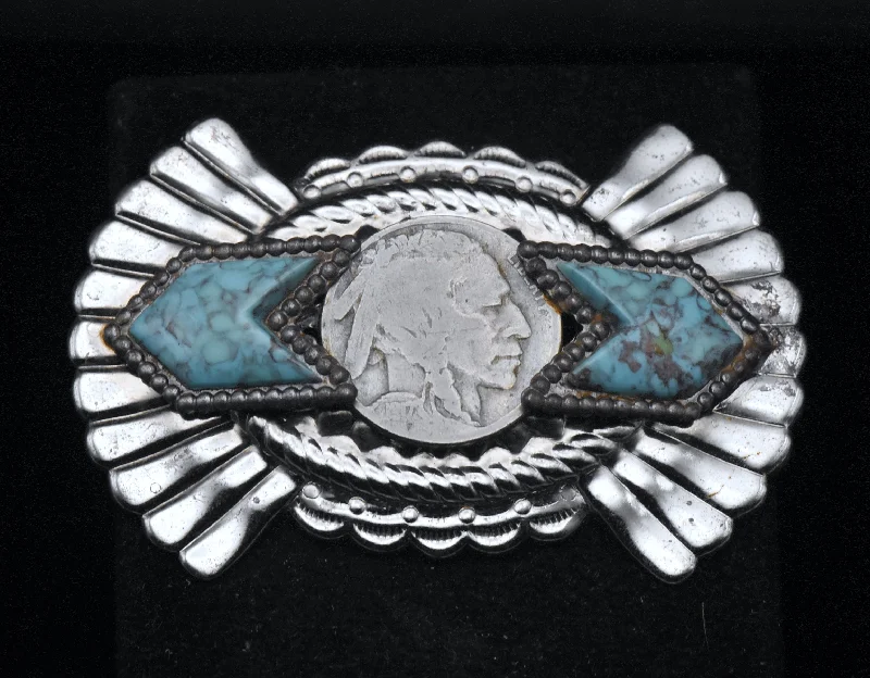 Vintage Indian Head Nickel Brooch