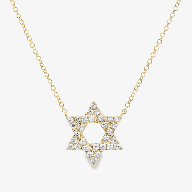 0.30CT Diamond Star of David Necklace